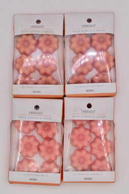 Hudson 43 Candle & Light 2.3 Oz Wax Melts Vibrant White verbena Ginger Lot of 4